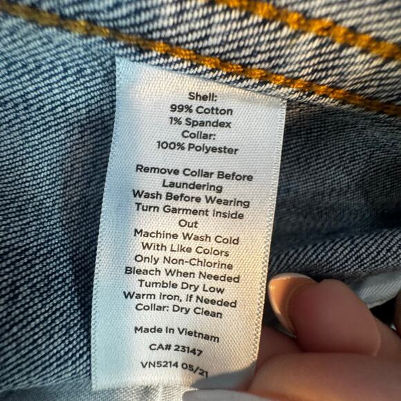 NWT Talbots Denim Jean Jacket Faux Shearling Collar Gilmore Girls Size SP Rory - Picture 5 of 9